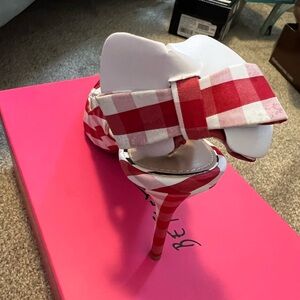 Betsy Johnson - Red Gingham Heels
